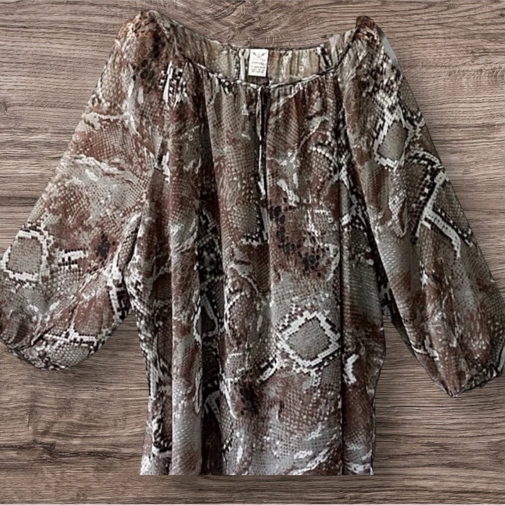 Faded Glory Snake Print Top Sz 4x